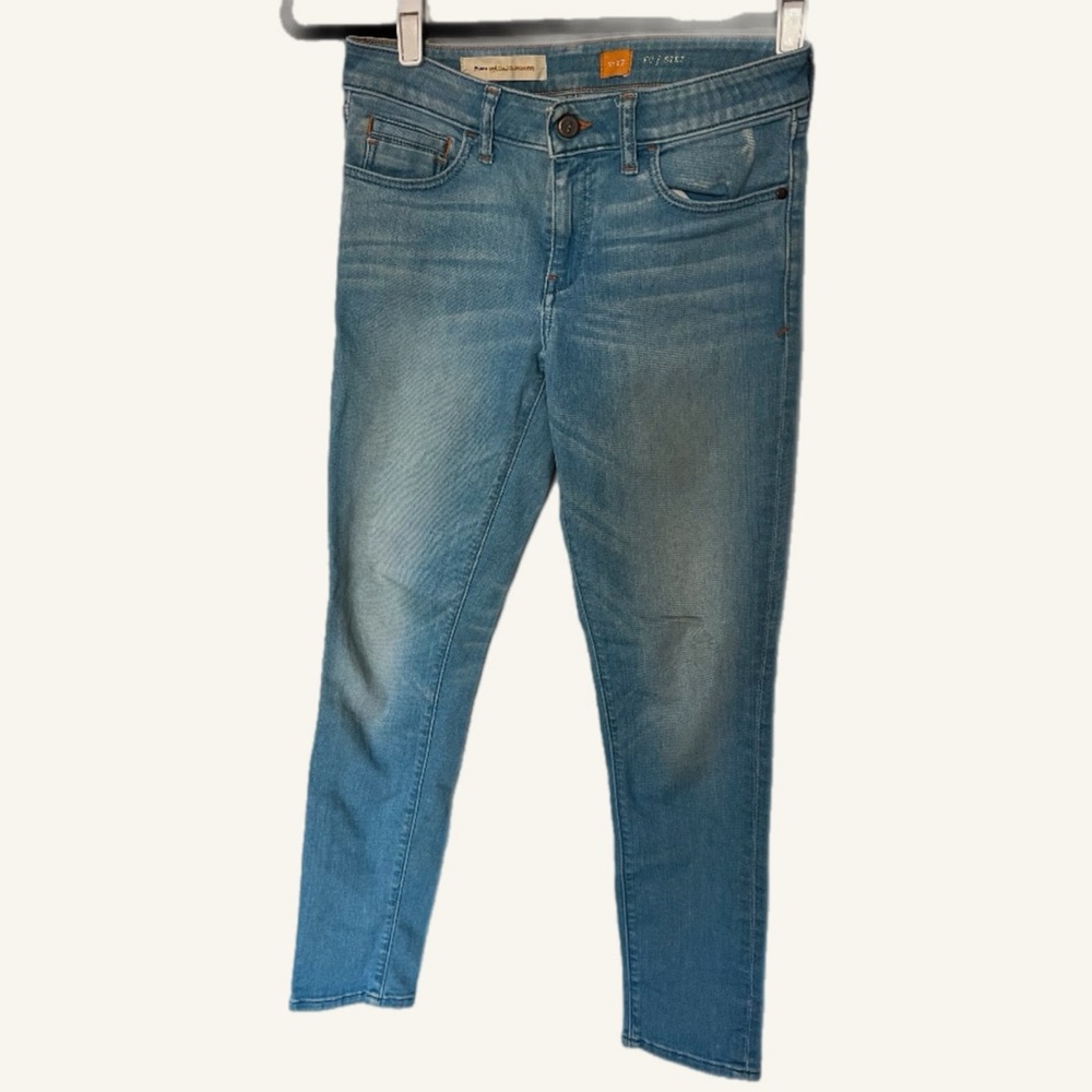 Pilcro and the Letterpress Skinny Blue Jeans